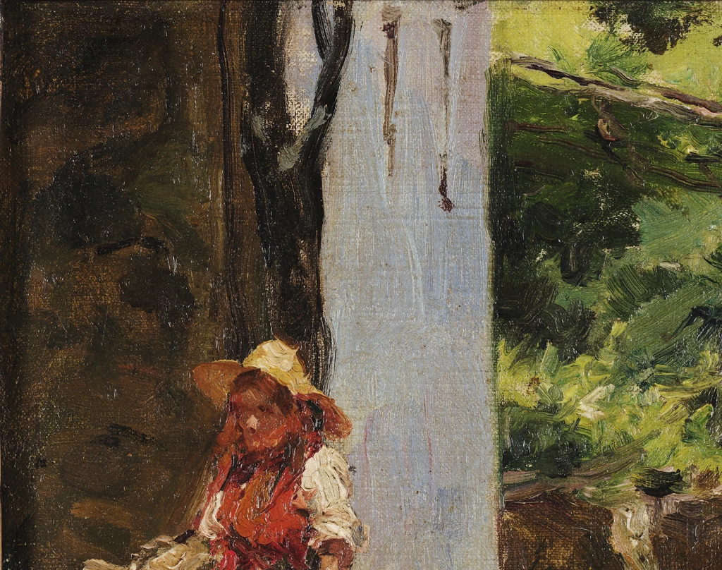 Paesaggio con contadina - Museu Historico Nacional, dettaglio